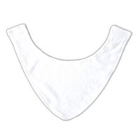 Sublime Plush Terry Sublimation Blank Baby Bib 13" x 10" White - Bandana style