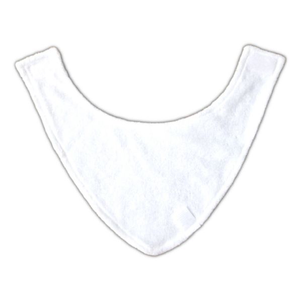 Sublime Plush Terry Sublimation Blank Baby Bib 13" x 10" White - Bandana style #3