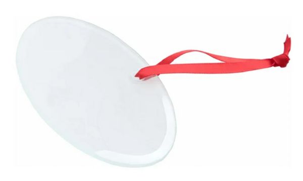ColorLyte Sublimation Blank Glass Ornament - 3.8" Oval #3