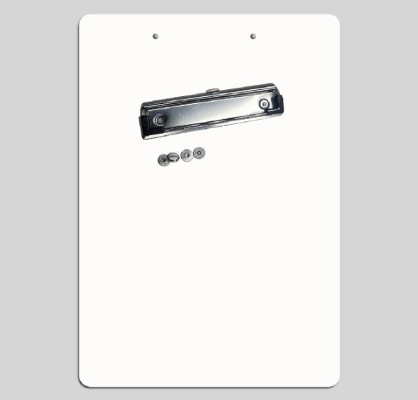 DyeTrans Sublimation Blank FRP Clipboard - 9" x 12.5" 2-Sided - Flat Clip