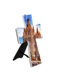 DyeTrans Sublimation Blank Porcelain Cross with Stand - Gloss White