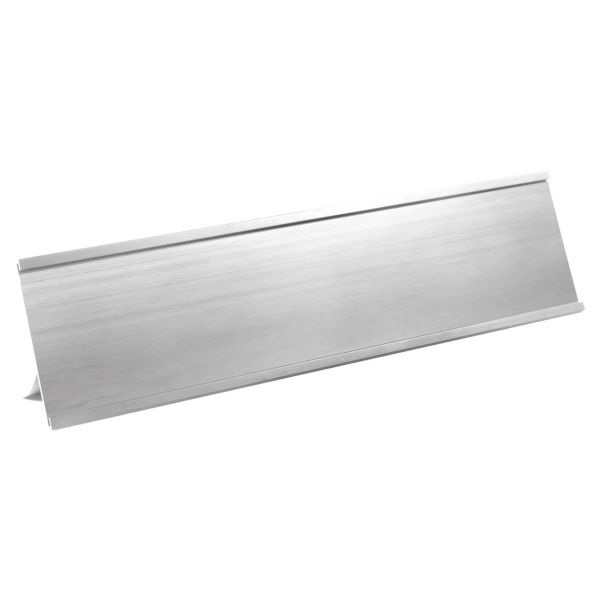 Silver Aluminum Desk Sign Bracket 2" x 12"