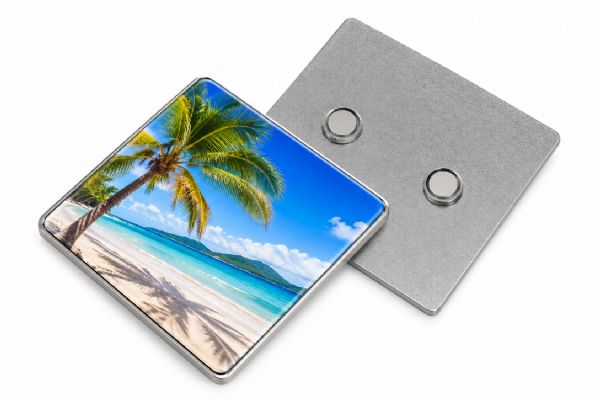 DyeTrans&reg Square Sublimation Magnet with Metal Insert - 2.17" x 2.17" #2