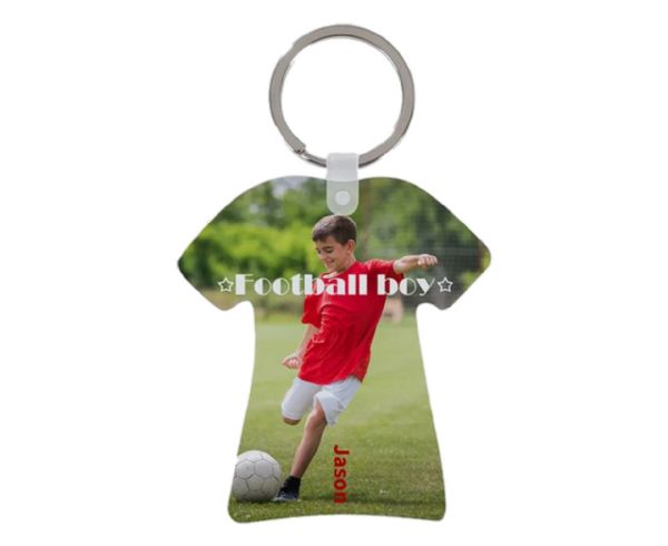 DyeTrans Sublimation Blank Aluminum Key Tag - 2.5" x 2.77" Tee Shirt #2