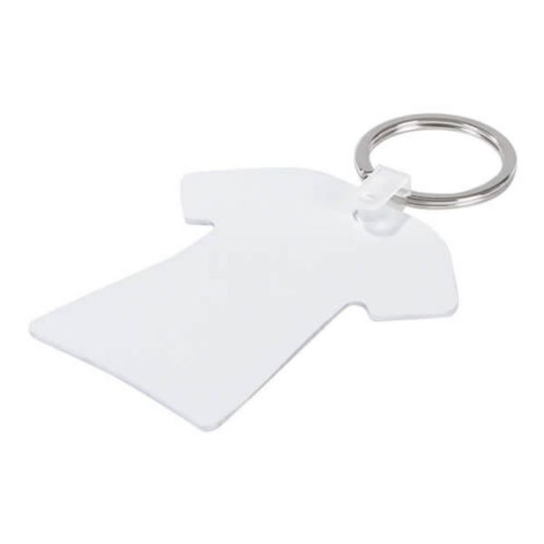 DyeTrans Sublimation Blank Aluminum Key Tag - 2.5" x 2.77" Tee Shirt #3