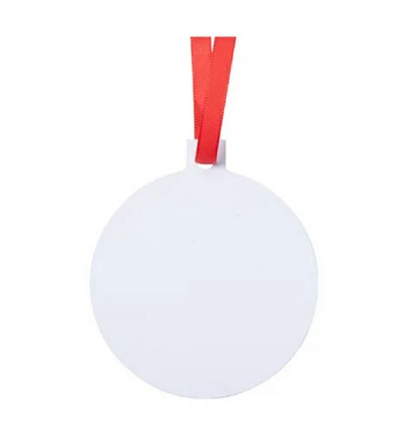 DyeTrans Sublimation Blank Aluminum Ornament - 2.67" x 3" Ball w/Ribbon
