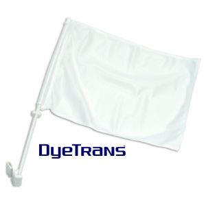 DyeTrans Sublimation Blank Car Flag - 7.5" x 10" Double-Ply - With Pole