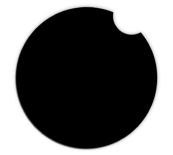 LuminaEtch&trade; Blank Laser Engravable Car Coaster - Black - 2.6" Round w/Divot