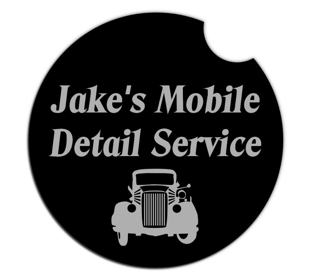 LuminaEtch&trade; Blank Laser Engravable Car Coaster - Black - 2.6" Round w/Divot