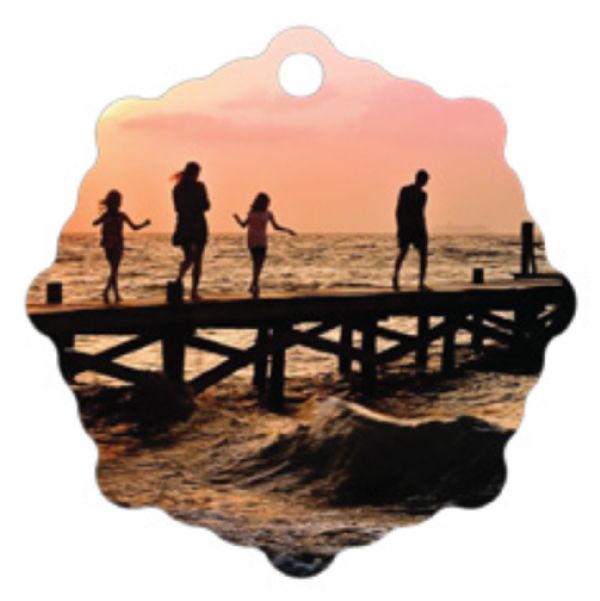 MAKO Sublimation Blank Aluminum Ornament - 3" x 3" London Style #2