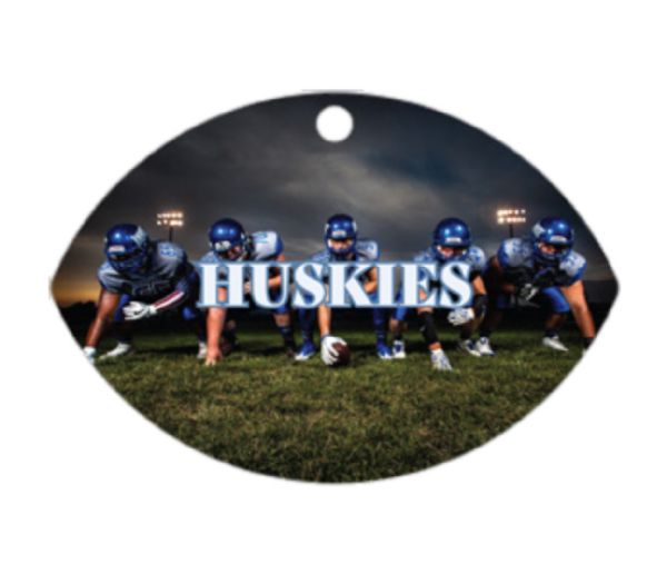 MAKO Sublimation Blank Aluminum Ornament - 2.76" x 4.05" Football #2