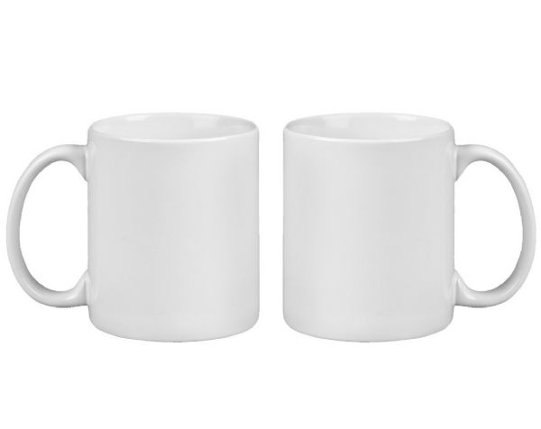DyeTrans Sublimation Blank White Gloss Ceramic Mug - 11 oz