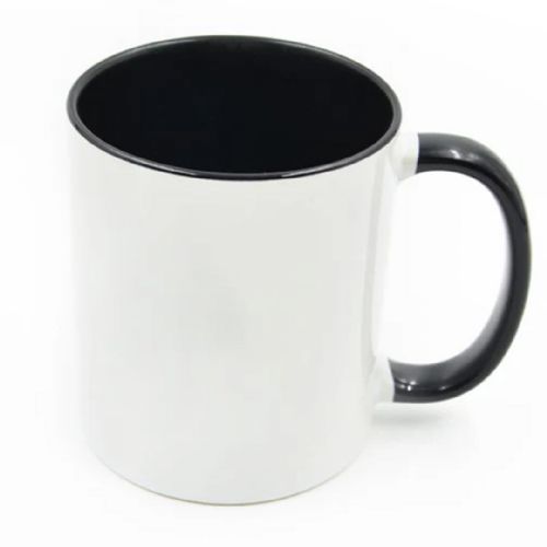 IronClad 11oz Ceramic Sublimation Mug - Black Inner and Handle