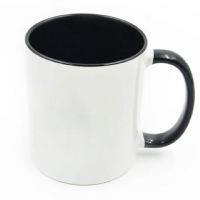 IronClad 11oz Ceramic Sublimation Mug - Black Inner and Handle