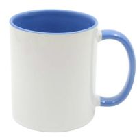 IronClad 11oz Ceramic Sublimation Mug - Dark Blue Inner and Handle