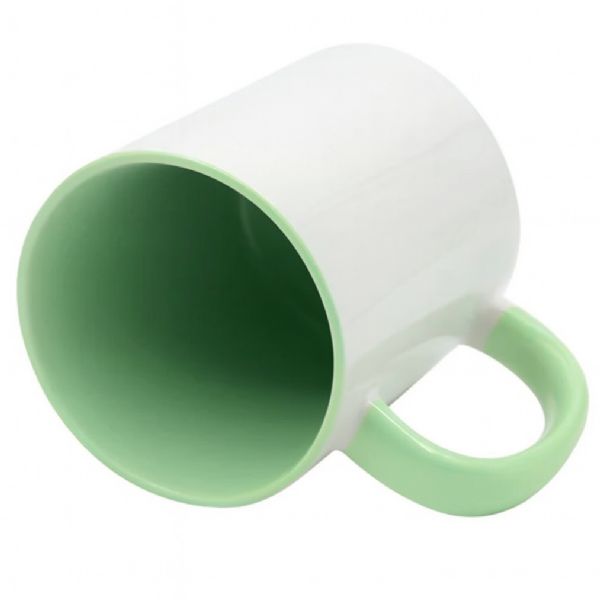 IronClad 11oz Ceramic Sublimation Mug - Mint Green Inner and Handle #2