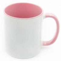 IronClad 11oz Ceramic Sublimation Mug - Pink Inner and Handle
