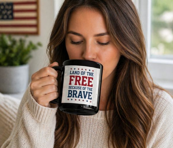 Black Sublimation Blank Ceramic Mug - w/White Imprintable Panel - 11oz #4