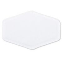 DyeTrans Sublimation Blank Patch - Fabric White, Hexagon 3" x 2"