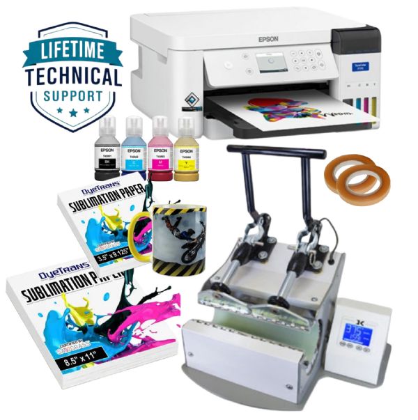 Epson F170 Sublimation Printer - DK3D Double Mug Press Bundle