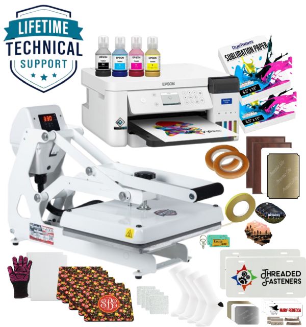 Epson F170 Sublimation Printer - Hotronix MAXX11 Flatbed Bundle w/Blanks