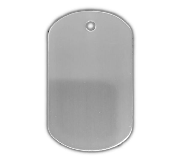 DyeTrans Sublimation Blank Steel Dog Tag - 2-Sided - Gloss Clear