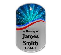 DyeTrans Sublimation Blank Steel Dog Tag - 2-Sided - Gloss Clear