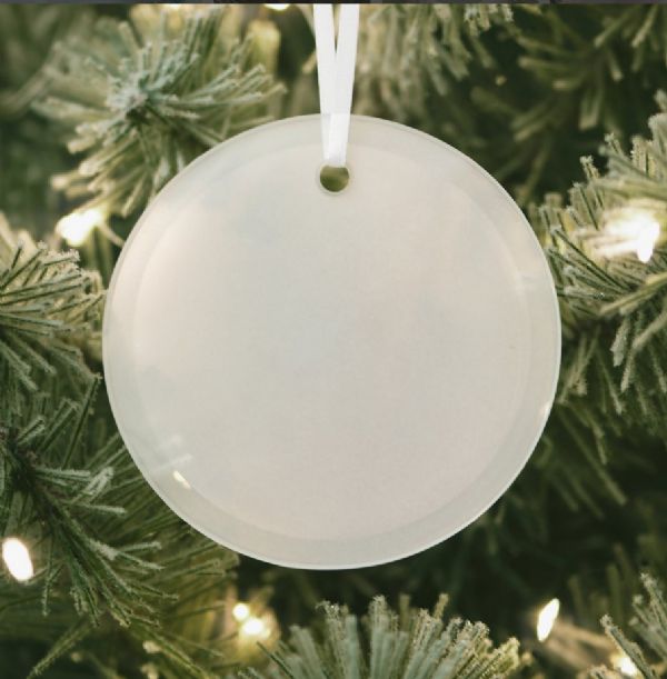ColorLyte 3" Round shape Glass Sublimation Blank Ornament #2