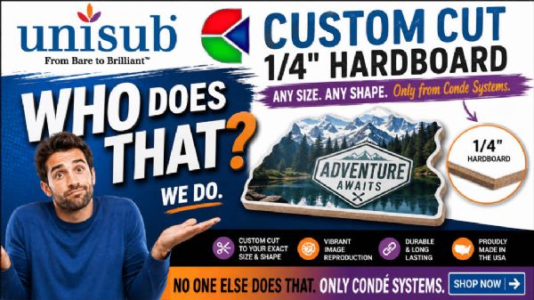 Unisub Sublimation Blank Hardboard - Gloss White - 1/4" Thick - Cut to Size #4